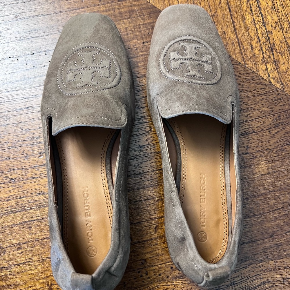 Torch Burch camel suede flats. Size 7 worn 5 times.